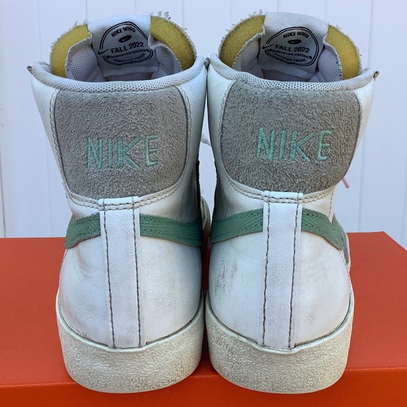 Sz 8.5 Nike Blazer '77 Premium Mid Certified Fresh - Sail Enamel Green Mens USED - Picture 4 of 9
